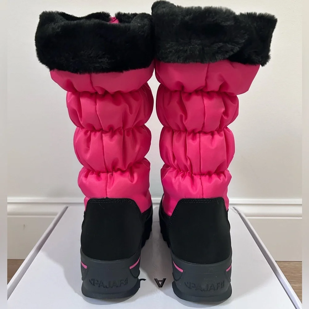 Pajar Canada Toboggan 2.0 Tall Zip Pink Barbiecore Snow Boot Sz 7 and 11 NWT